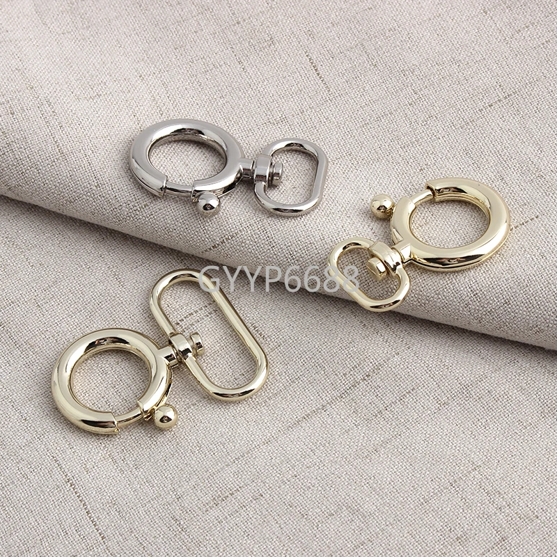 5-20-100PCS 17//21/25/32MM Metal Rotary Trigger Snap Hooks For Handbag Bags Strap Connect Key Chain Rope Spring Hook Accessories