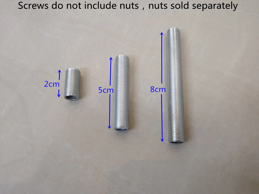 Led lamp accessories thread adapter M10 Lamp head Dental tube Hollow Thread tube Lamp head Thread holder Hollow screw M10X1.0