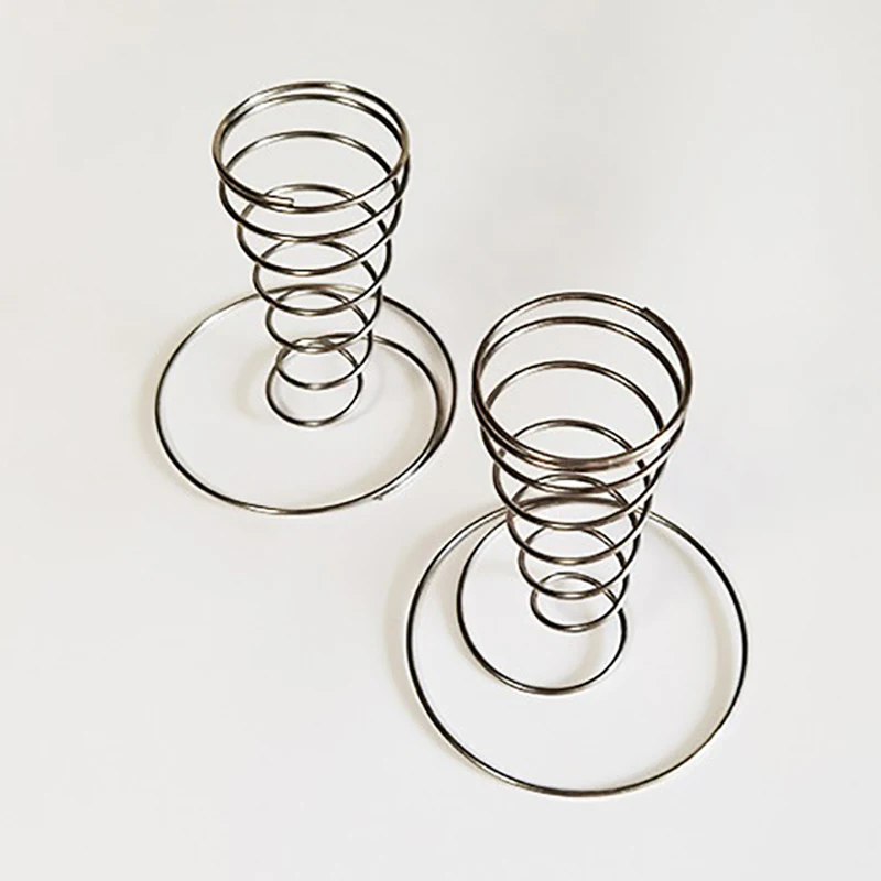 Cone Holder Stand Ice Cream Rack French Fry Waffle Display Roll Cones Metal Basket Hand Fries Serving Steel Stainless 1Pcs