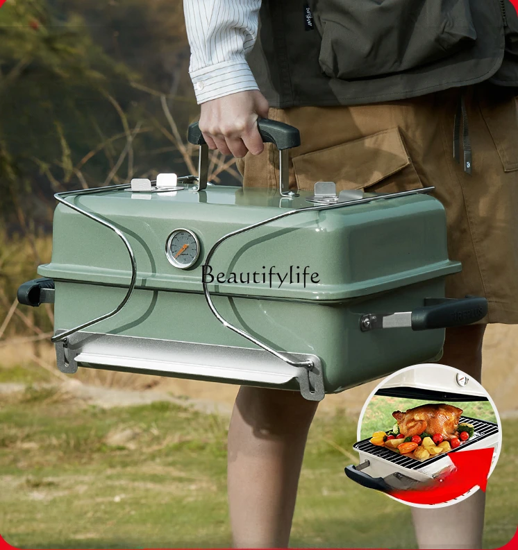 

Barbecue Stove Household Charcoal Barbecue Oven Car Outdoor Camping Folding Portable Barbecue Grill