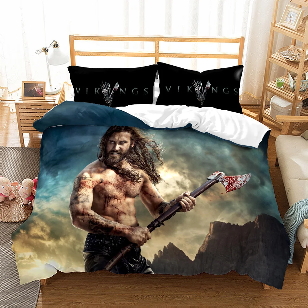 Viking Legend Double 3PC Bedding Set Femir Winnick Standen Brighton Gusta S.Single 2PC Pillowcase Duvet Cover Kint Home Textile