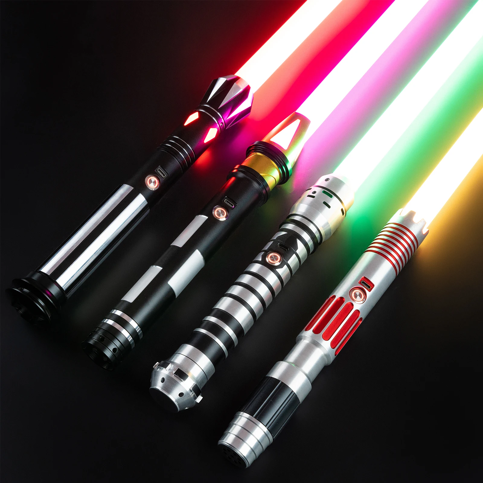 

DamienSaber Xeno3.0 Pixel Lightsaber Heavy Dueling Light Saber FOC Force Metal Hilt Smooth Swing Laser Sword with 34 Sound Fonts