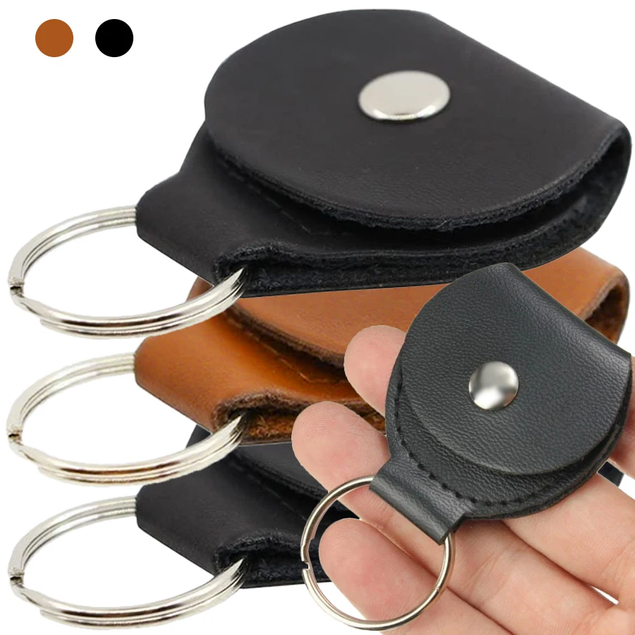 5 stücke 11 cm Mini Presse Stil Gitarre Pick Lagerung Tasche PU Leder Material Gitarre Picks Fällen Tasche Instrument Zubehör lagerung Werkzeuge