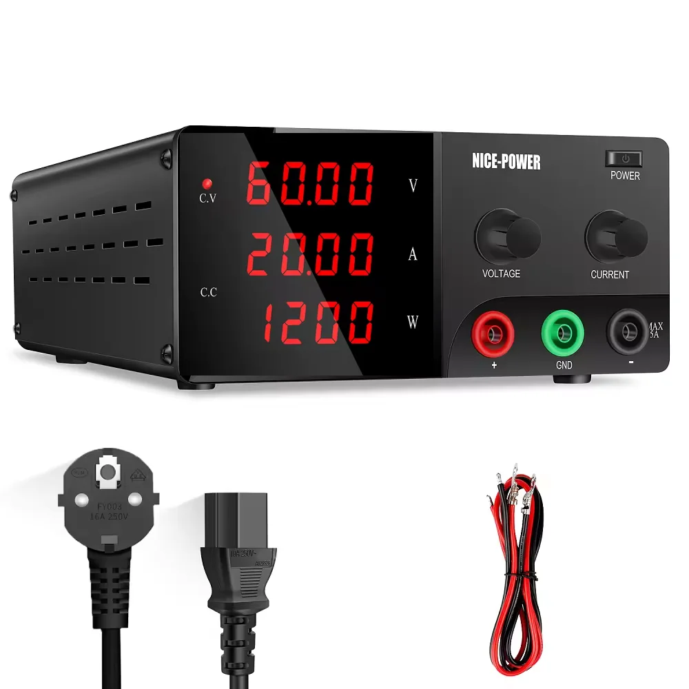 

Factory Price 60V 20A 1200W USB Laboratory Switching Power Supply Transformer Adjustable Source Voltage Stabilizer