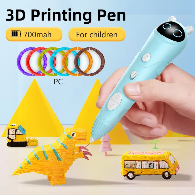 

New Upgrade Wireless 3D Drawing Printing Pen 700mAh Low Temperature Safe Operation Kids Diy Tool Toy With PCL1.75 For Children