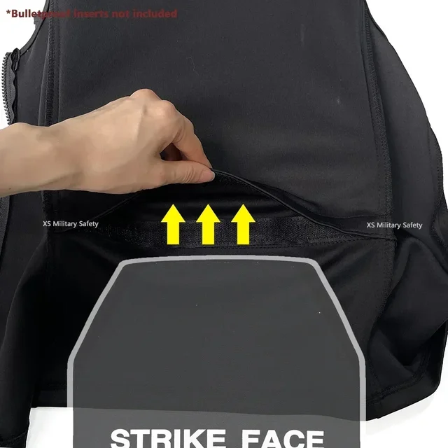 Self-Defense Lightweight Sleeveless Armor Vest with Insertable Bulletproof Plate  (Vest Alone Not Bulletproof) 4
