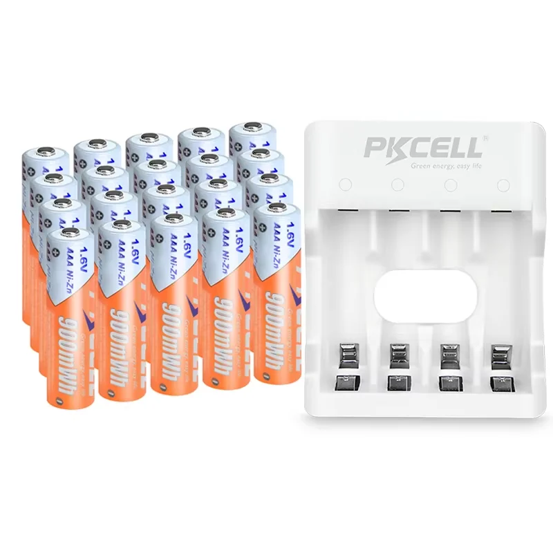 4/8/12/16/20Pcs 1.6V AAA NIZN Rechargeable Battery NIZN Charger PKCELL NI-ZN 900mWh 3A Size for Toys rechargeable nickel zinc batteries