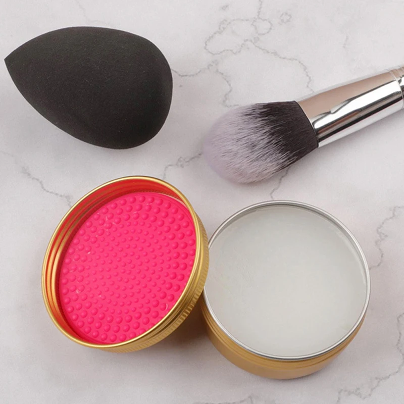 Silicone Makeup Brush Cleaner Soap Pad Make Up Washing Brush