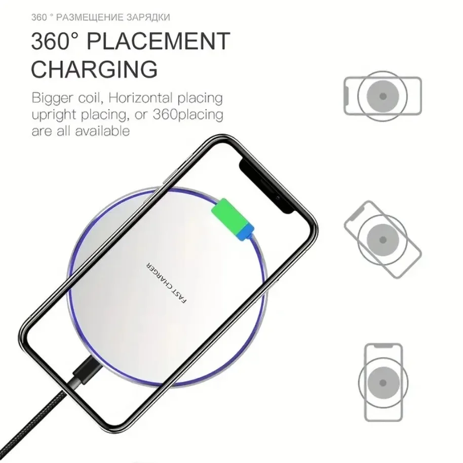 30W Wireless Charger For iPhone 17-12 X Pro Max Induction Fast Charging Pad Dock Station For Samsung S25 S24 S23 Xiaomi Huawei