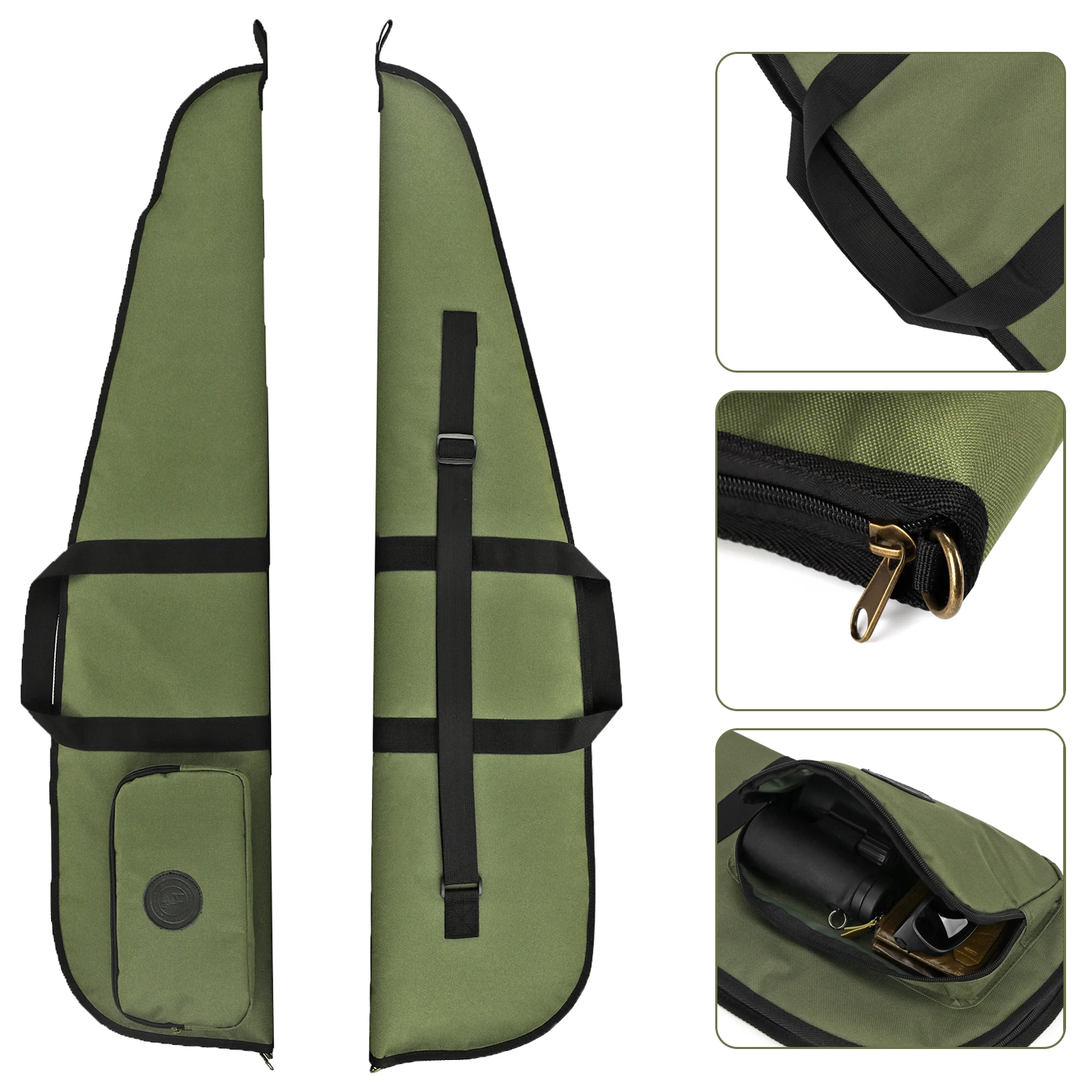 Tourbon 112cm Nylon Rifle Slip Gun Protective Bag Gun Carrying Case Soft Padded with Shoulder Strap Hunting Accessories 5