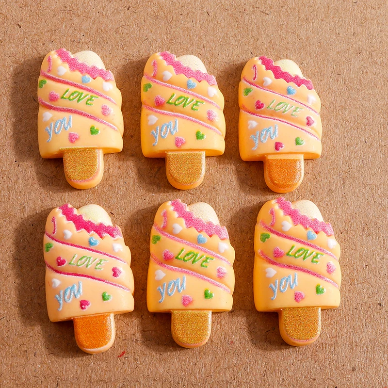 10 Stück Mix süße Lebensmittel Donut Kuchen flache Rückseite Harz Cabochon Verzierungen DIY Scrapbooking für Mädchen Haarnadel Brosche Haarschleifen – Detail 34