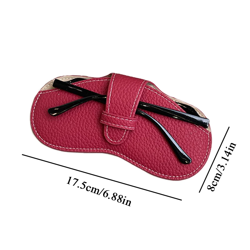 1PC Glasses Case Leather Soft Glasses Bag Fashion Portable Sunglasses Box Bag Accessories Solid Eyewear Protector Case Pouch