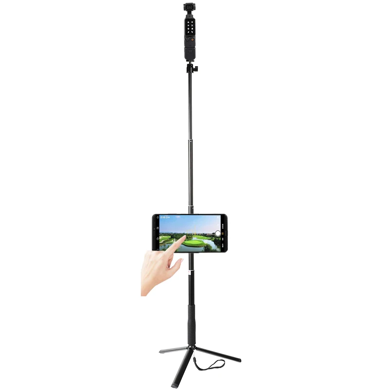 

Metal Selfie Stick Rotatable Ball Base Tripod Kit Lengthen Holder Mobile Phone Adapter Clip for DJI Osmo Pocket 3 Camera Gimbal