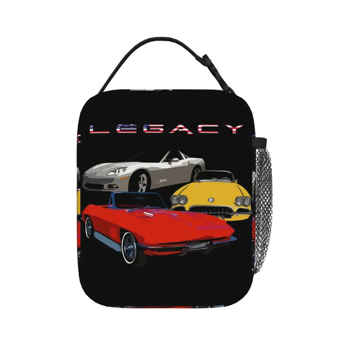 

Chevy Corvette, американские наследие, сумки для ланча, изолированная сумка для ланча, портативная коробка для бенто Герметичная сумка для пикника для женщин, детей, школы
