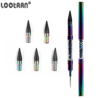 1 PCS Dazzling Dual-ended Nail Dotting Wax Pen Replaceable Head Rhinestones Gems Picker For Acrylic Nails Crayon Nail Art Tools 1