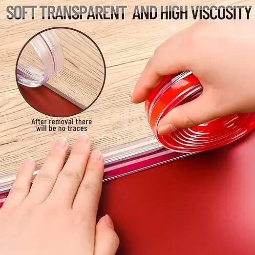 1/2M Table Edge Guard Silicone Baby Protection Strip Tape Self Adhesive Collision Proof Kids Safety Furniture Corner Protectors silicone furniture pads