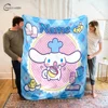 Custom Name Personalized Blanket Sanrio Cinnamoroll Fluffy Soft Flannel Sofa Adult Blanket Office Lunch Break Blanket Kid Gift 5