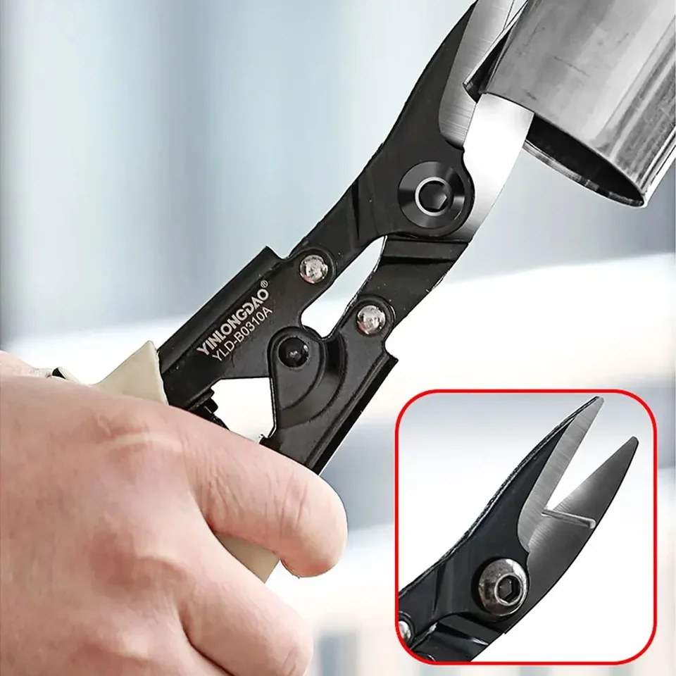 INJOYTEC Luftfahrtschere - Profi-Blechschere Mit Drahtschneider