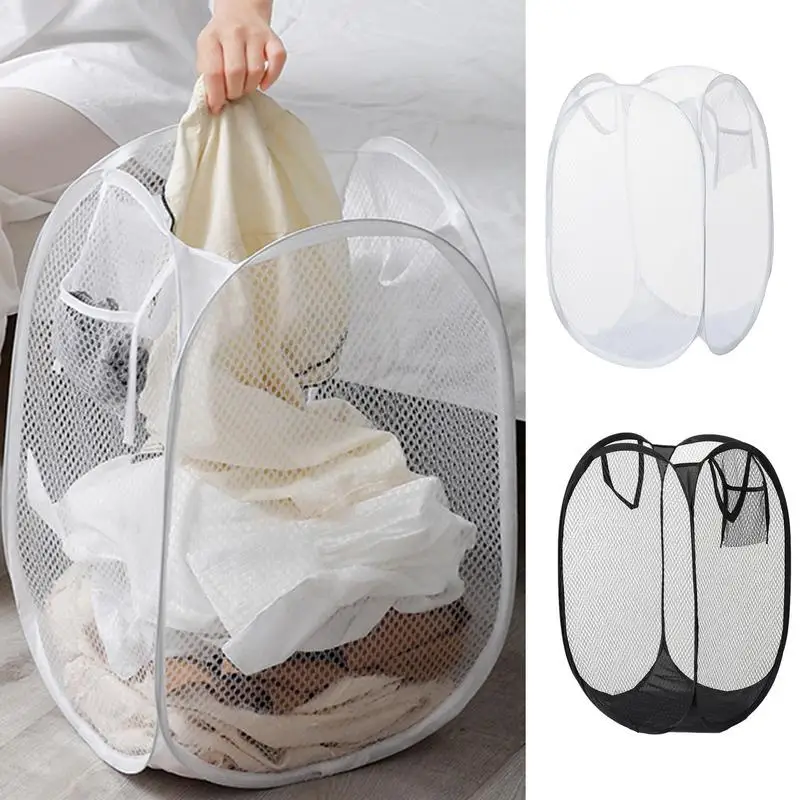 

Mesh Pop Up Dirty Laundry Basket Collapsible laundry baskets fordable dirty cloths basket Laundry bin Clothes Storage Baskets