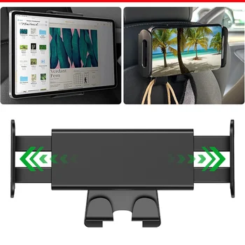 Soporte para teléfono en el asiento trasero para Tesla Model 3/Y con 2 ganchos 360 ° Soporte Giratorio Automático para Reposacabezas de Auto para Tablet PC iPad Mini 1 Soporte para teléfono en el asiento trasero para Tesla Model 3/Y con 2 ganchos 360 ° Soporte Giratorio Automático para Reposacabezas de Auto para Tablet PC iPad Mini 1