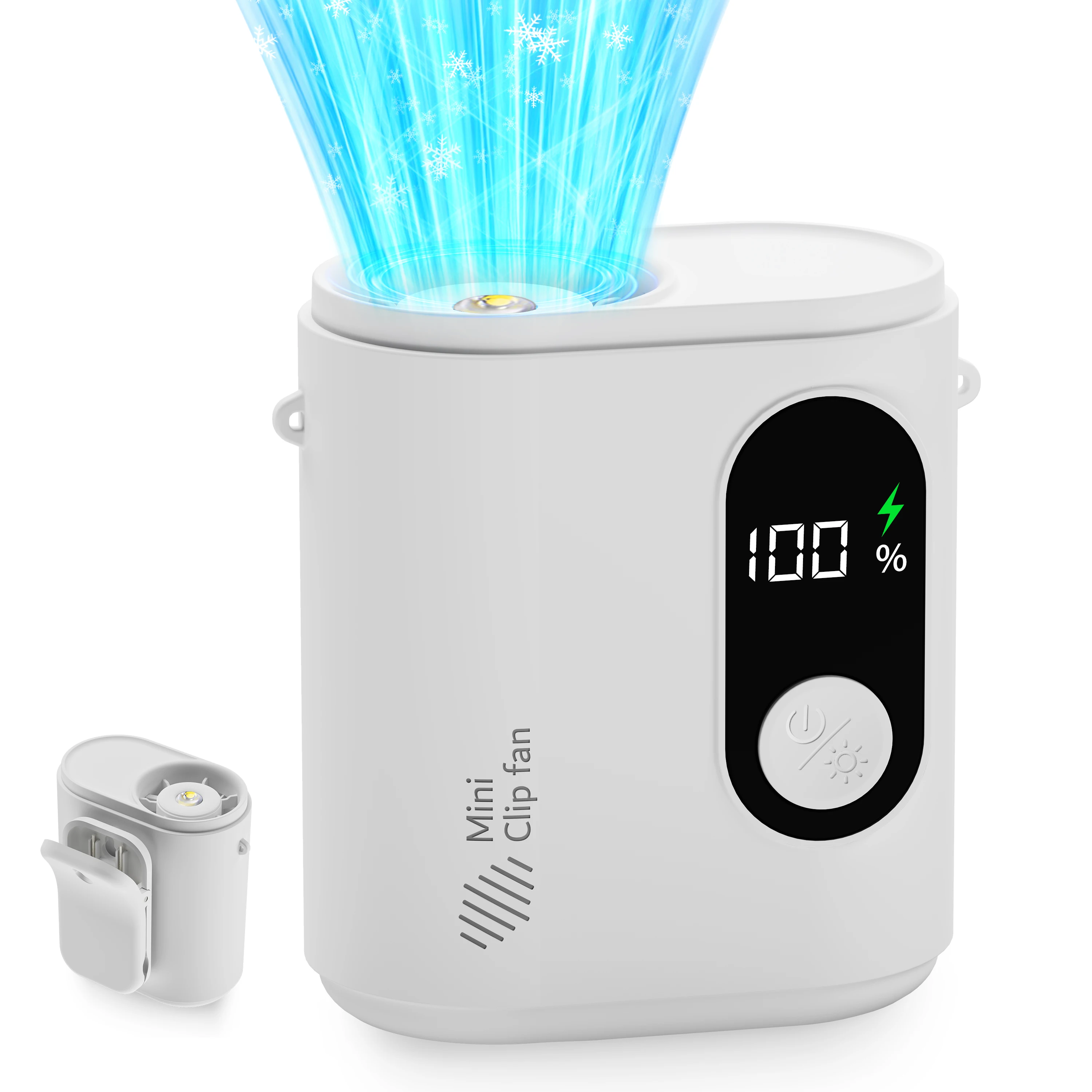 Ventilateur turbo puissant, sèche-cheveux d'été, ventilateur portable multifonctionnel pour la maison, le bureau et l'extérieur, circulateur d'air sans fil rechargeable 1
