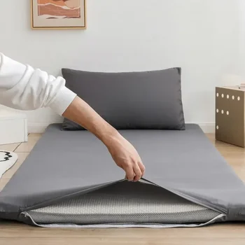 360° Fully Enclosed with Zipper Mattress Protector Cover Student Baby Single Double Bed Sheet Protection Pad 90/150cm 1