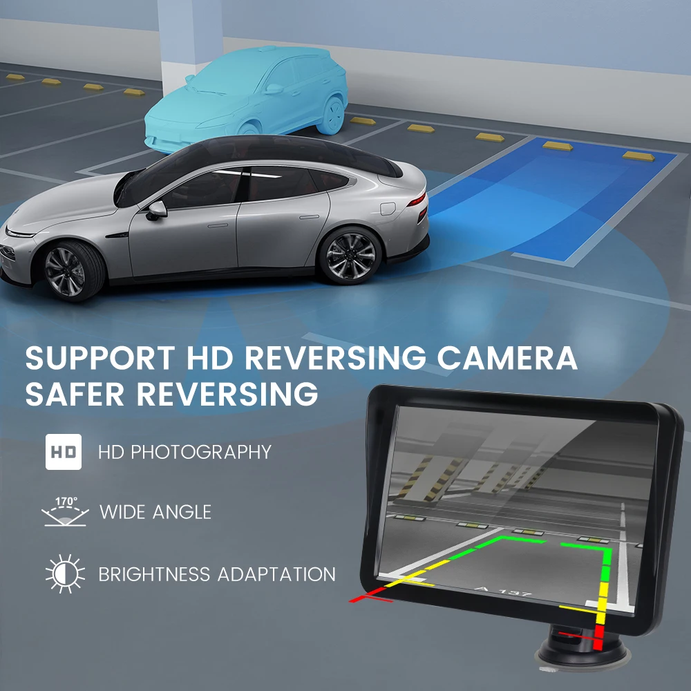 Monitor touchscreen universale da 9 pollici per auto con supporto Wireless Carplay Android Auto, telecamera di retromarcia HD, lettore multimediale e Smart Host - immagine 5