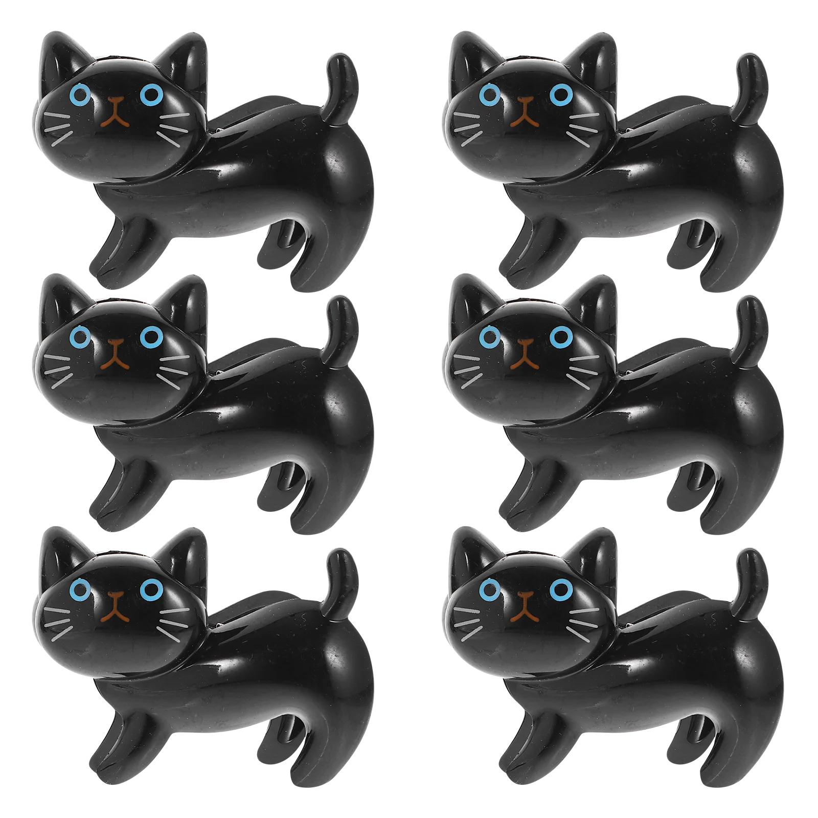 

6pcs Beach Towel Clips Cat Shaped Clips Cartoon Shaped Beach Towel Clamps Message Fixing Clip