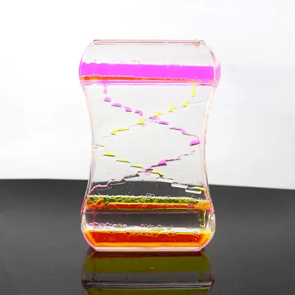 Hourglass Clock Timer Liquid Motion Bubble Drip Oil Kids Toy Home Decor Gift hot 4