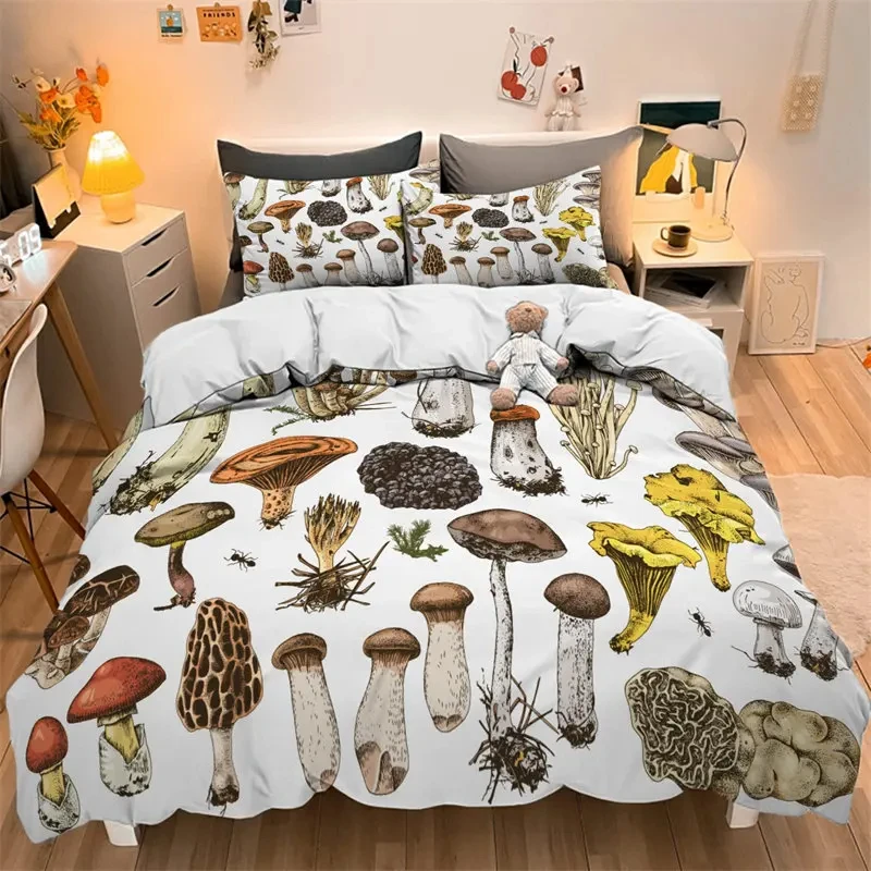 Set Copripiumino A Fungo Acquerello Foresta Selvatica Set Di Biancheria Da Letto A Fungo Vari Fantastico Copripiumino Paesaggistico Per Bambini Adulti