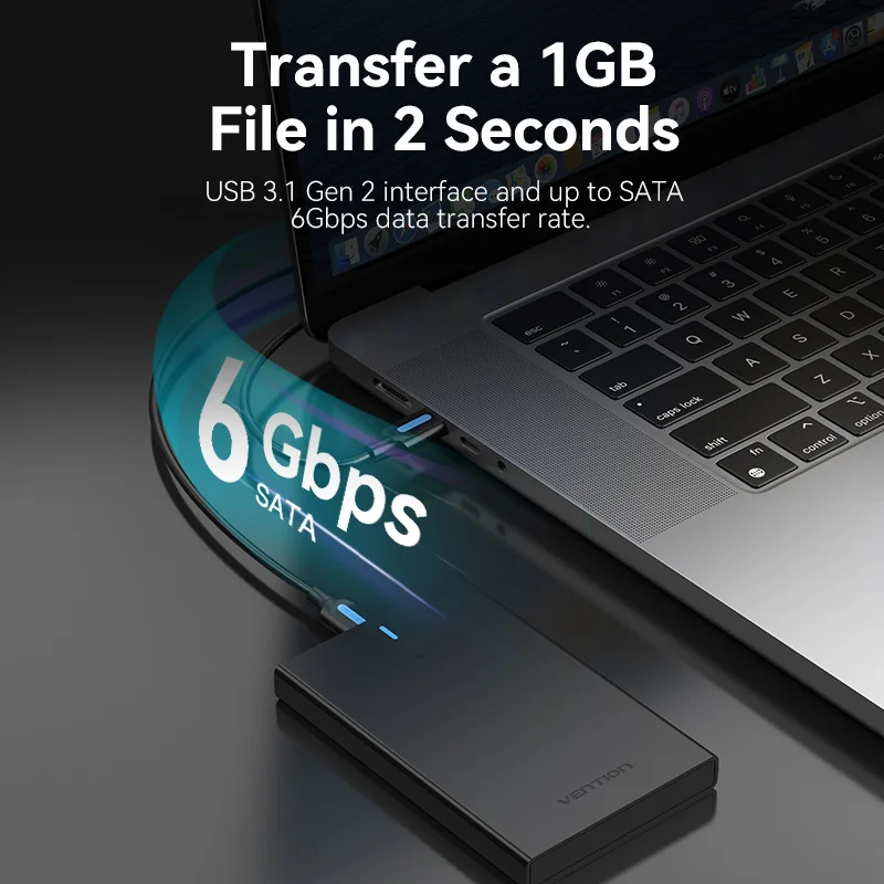 Vention HDD Case 2.5'' SATA to USB 3.0 Hard Drive Enclosure for SSD Disk HDD Box USB C 3.1 Gen 2 Case HD External Enclosure external hard drive case ssd enclosure hard drive enclosure hard disk case external hard drive box hdd case enclosure hard drive adapter ssd adapter