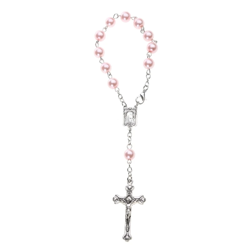 Small Baptism Rosary Pearl Rosary Beads Finger Baptism Rosaries for
