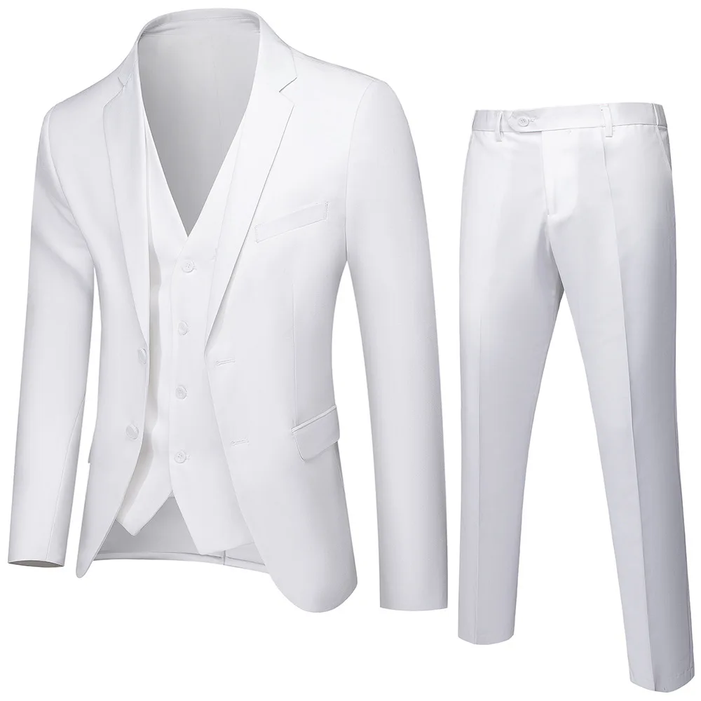 

LE94Double button suit men's Korean wedding groom business casual suit men P180