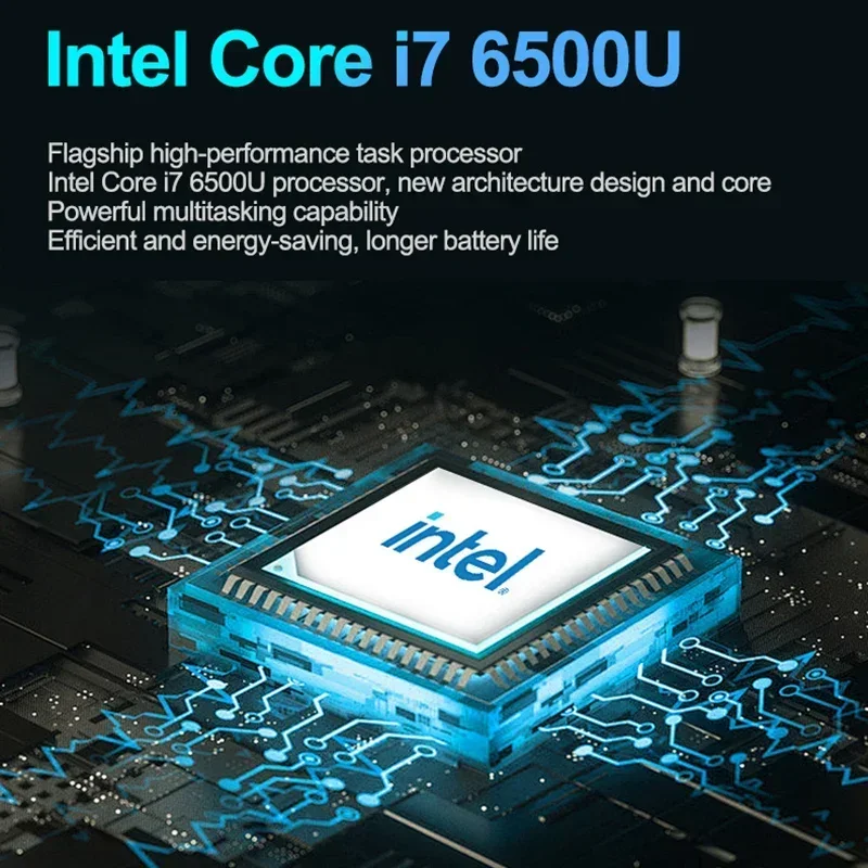 15.6" Portable Laptop Intel Core i7 6500U Windows 11 Computer PC Gamer Fingerprint Unlock Notebook Gaming