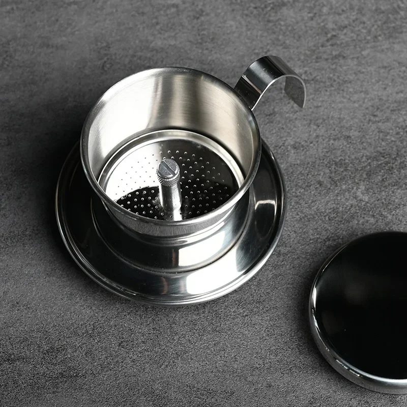 Stainless Steel Vietnamese Coffee Drip Filter Cup Portable Traditional Vietnam Coffee Maker Brewing Tool for Office Home pour over coffee maker