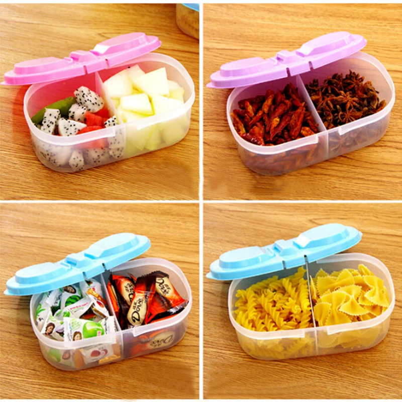 Picnic Fruit Food Green Glass Bento Box Adult/Child Lunchbox Microwave Oven  Partition Fresh-keeping Bowl Can Be Heated Separate - AliExpress