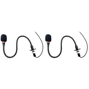 【Pubblicità】2X Microfono a collo d'oca in metallo per conferenze, computer desktop, microfono a condensatore