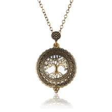  1pc Portable Vintage Chain Magnifying Glass Hot Necklace Pendant Grandma Gift Metal Antique Magnifier,gifts for Seniors Present 