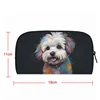Cute German Shepherd Pug Border Collie Chihuahua Dog Print Wallet Watercolor Painting Dog Credit Card Earphone Holder Purse 2
