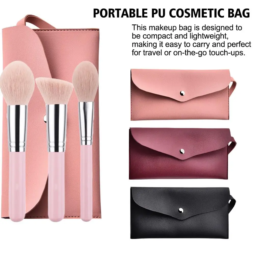 

Waterproof Leather Women Cosmetic Bag Portable Makeup Travel Case Brushes Makeup Storage Holder Brush Bags PU Case Makeup I2Z0