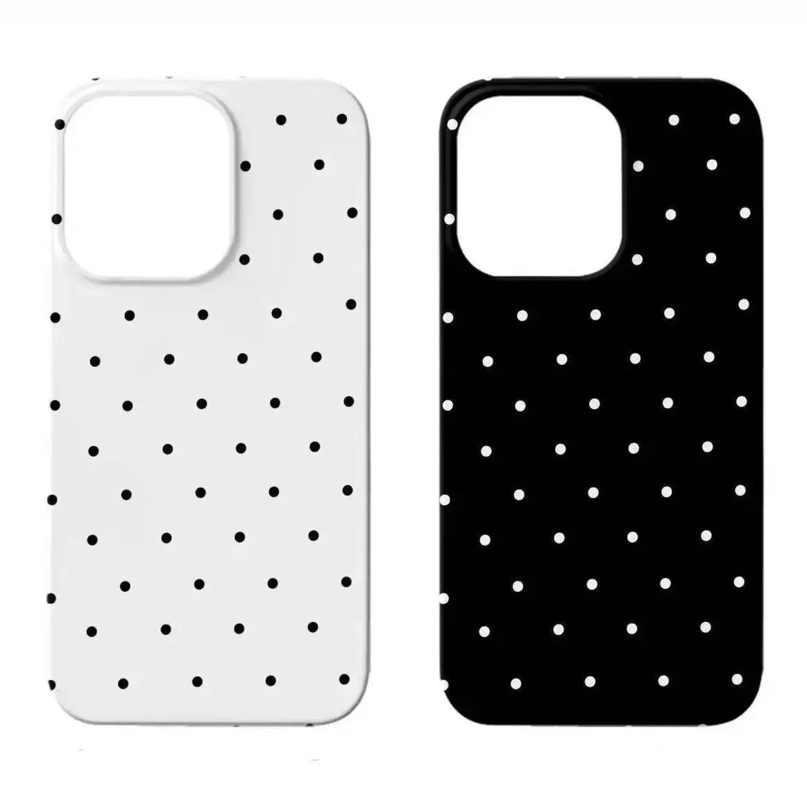 Black and White Polka Dot Korean-Style Versatile Phone Case