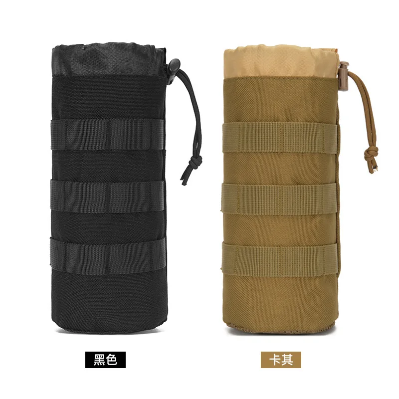 

Tactical Molle Water Bottle Bag 600D Hunting Bags Adjustable Drawstring Water Bottle Holder Outdoor Camping Hiking Bottle Pouch