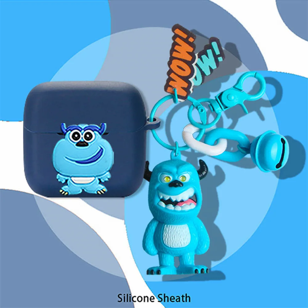 Estojos de Ouvido de Silicone para Skullcandy Mod Capa Protetora com Adorável Chaveiro Bonito Cartoon Anime Toy Story Alienígena Silicone Macio - Image 6
