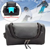 Ski Goggles Case Travel Carrying Bag Portable Lightweight Zipper Snow Eyewear Accessory Storage Pouch Snowboard Goggle Protector 1