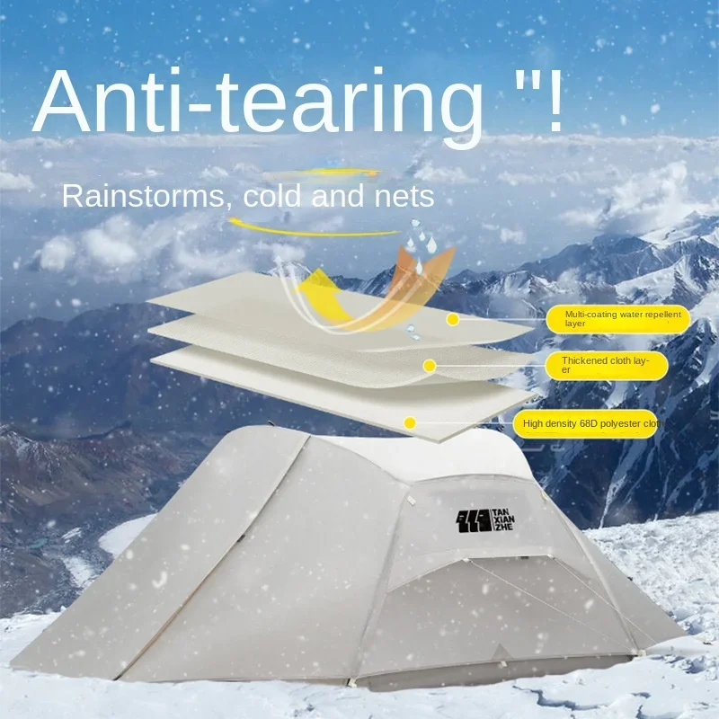 Winter Outdoor Camping profession elle Bergsteiger Zelt bequeme regens ichere Doppel wanderung Camping Ausrüstung Set