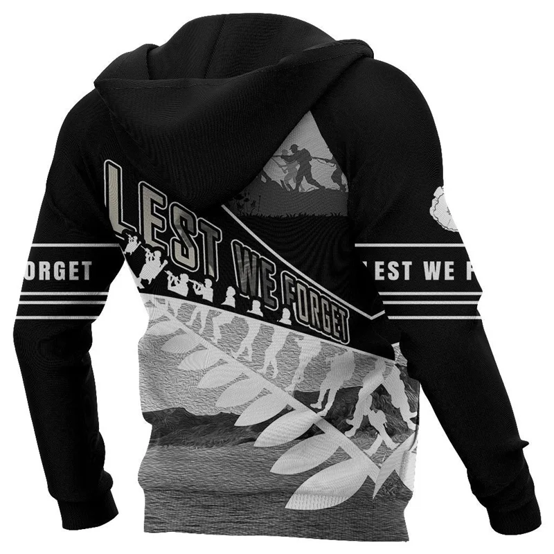thumbnail image 1 of Sudadera con capucha y estampado 3D de helecho rojo maorí de Nueva Zelanda para hombre, novedad, sudaderas con capucha y sudaderas, abrigo deportivo con capucha, 1 of 5