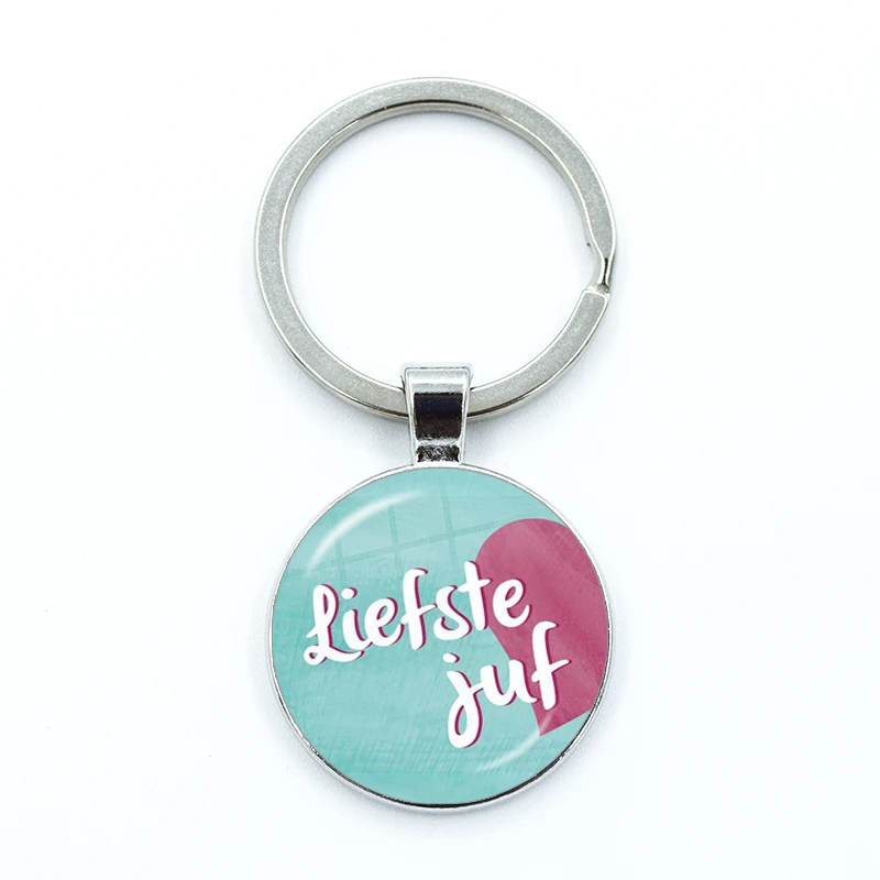 Llavero de cristal con diseño