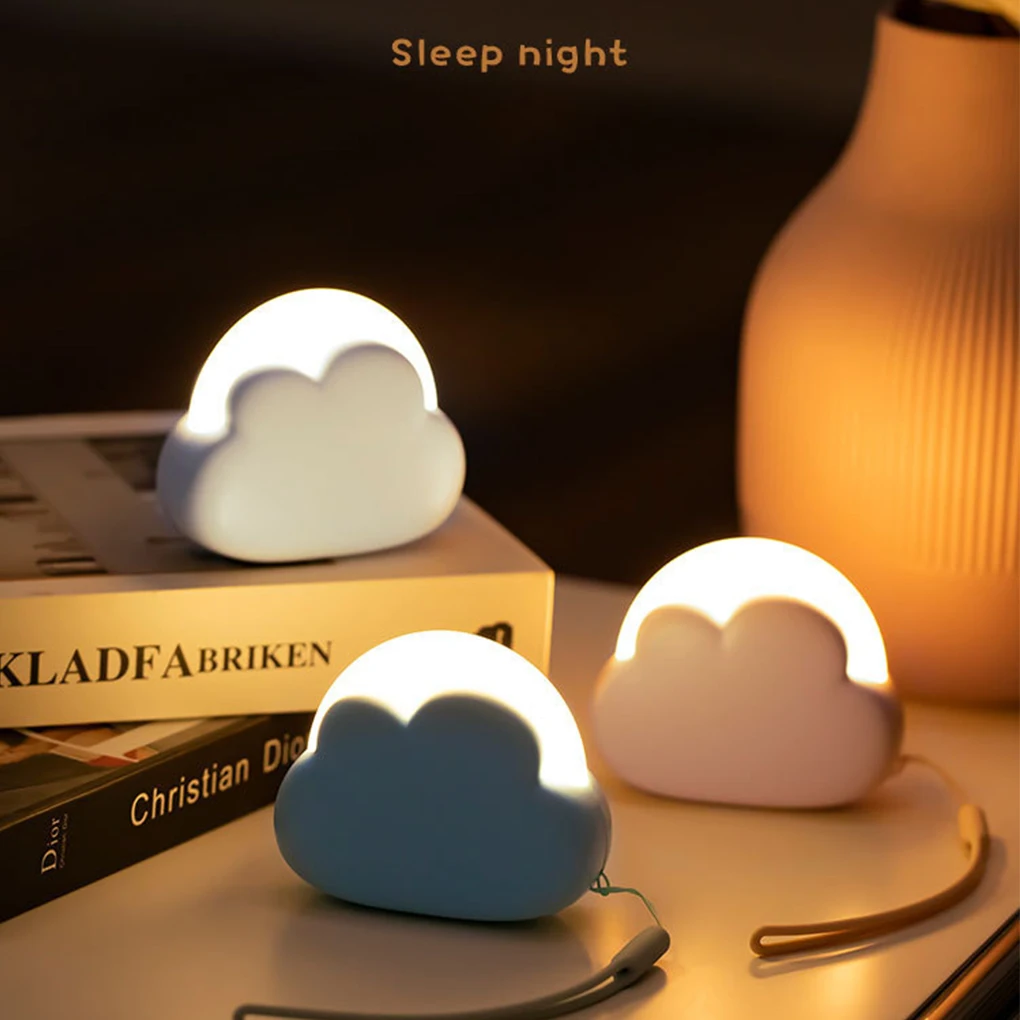 

Creative Night Light Bedroom Desktop Mini Decorative Table Lamp Birthday Gift Celebrity 1W Charging Cute Cloud Night Light