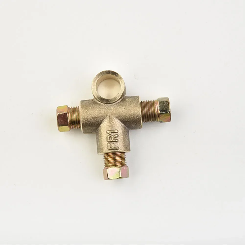Brake Pipe Unions Upgrade Your Brake System with 3 Way T Piece Tee with 3 Male Nuts Short Union M10 10mm for 3/16 Pipe