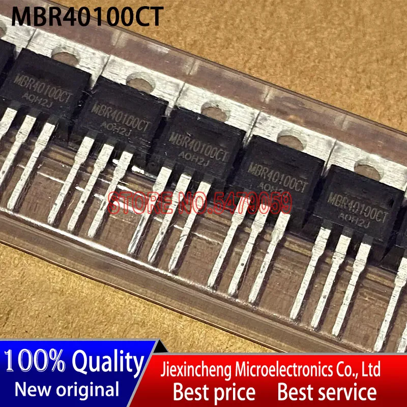 

MBR40100CT MBR40100 TO220 40A 100V TO-220 Диод выпрямителя Schottky, новый оригинальный (2-10 шт/Лот)